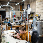 Holly Clifford at work. Yorkshire Artspace 2020